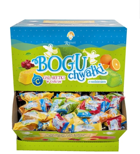 Boguchwałki - galaretki w cukrze z sokiem malinowym (2kg)