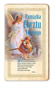 Obrazek na drewnie - Pamiątka Chrztu Świętego