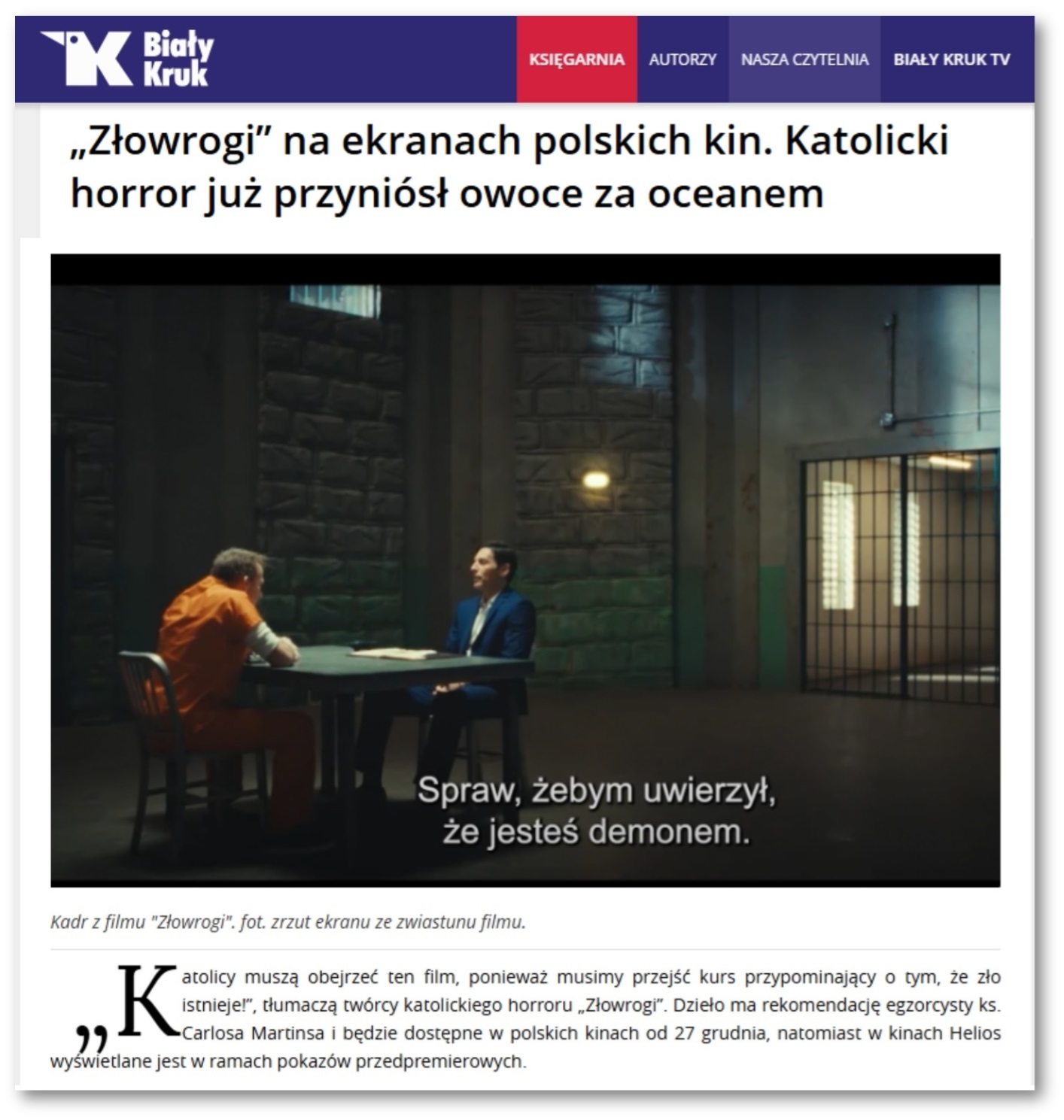 Recenzja filmu "Złowrogi".